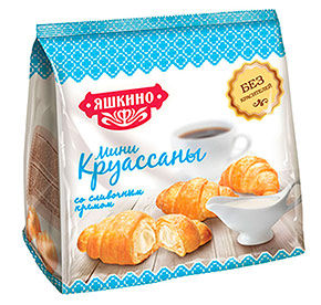 Мини-круассаны Яшкино со сливочным кремом 180гр