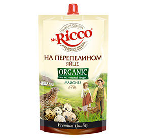 Майонез Mr.Ricco на перепелином яйце 67% д/п 220мл