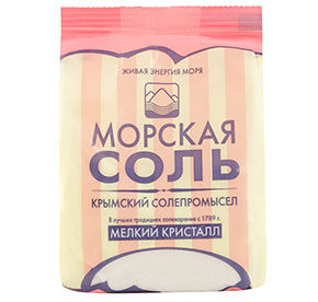 Соль пищевая 0,5 кг Крымская морская мелкий кристалл