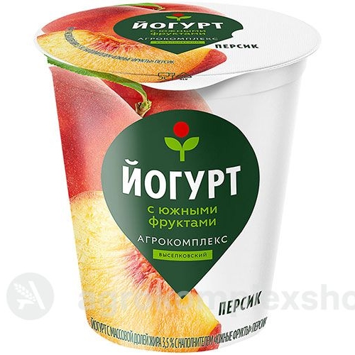 Йогурт Южные фрукты Персик 3,5% Агрокомплекс 300гр