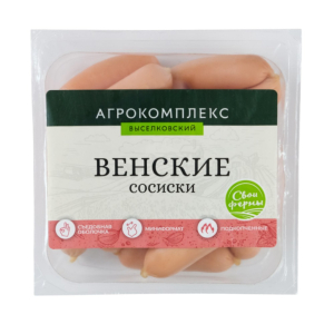 Сосиски "Венские" 0,330 кг Продукт мясной колбасное изделие вареное охл. Агрокомплекс