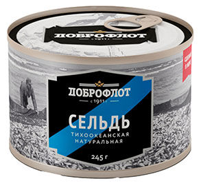 Сельдь натуральная Доброфлот 245гр