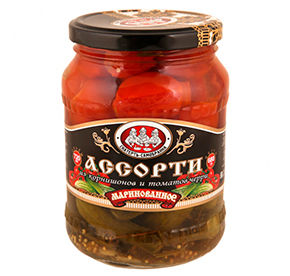 Ассорти корнишоны и черри Скатерть самобранка ст/б 0,72л