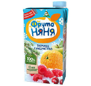 ФрутоНяня Нектар из яблок, апельсинов, клюквы и малины 0,2л