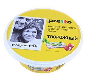 Сыр творожный Pretto 65%  0,2кг пл/с Умалат [м]