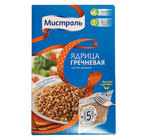 Крупа (5 х 80 г) Мистраль гречневая ядрица к/уп