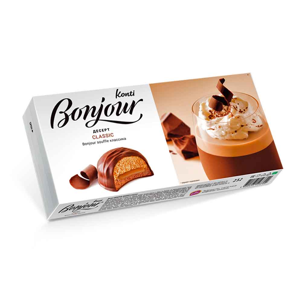 Десерт Bonjour souffle классика фас 232г 9шт Р 183₽