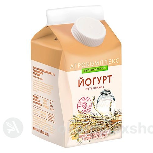 Йогурт 1,5% Пять злаков 450гр