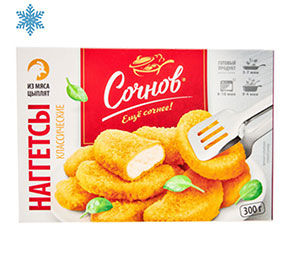 Наггетсы куриные готовые в коробочке зам.300/12 РХ