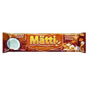 Matti батончик-мюсли Фундук и темный шоколад 24гр