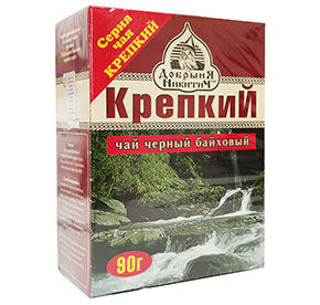Чай черный "Крепкий" среднелистовой 90 гр ТМ "Добрыня Никитич"
