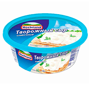 Творожный сыр "Хохланд"сливочный, ванночка, 140гр [м]