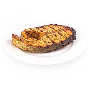 Стейк из семги на гриле