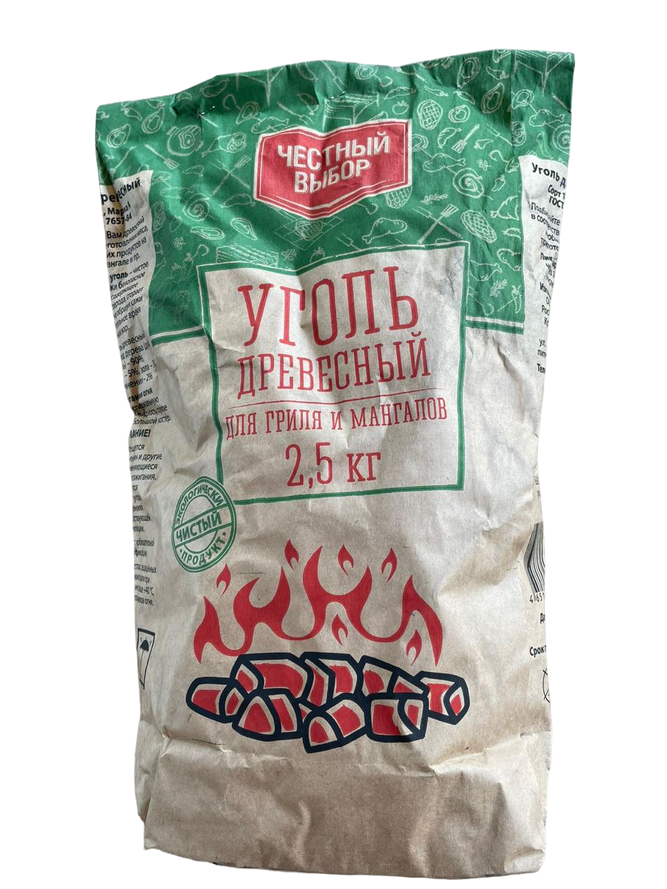 Уголь древесный Честный выбор 2,5кг