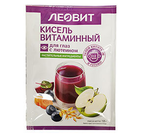 Кисель Витаминный для глаз с лютеином Леовит 18гр