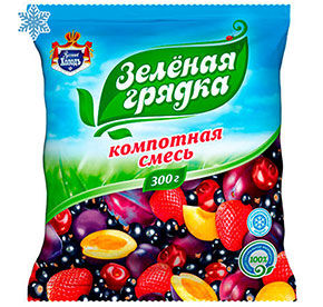 Ягоды Смесь Компотная замороженные Зеленая грядка 300гр