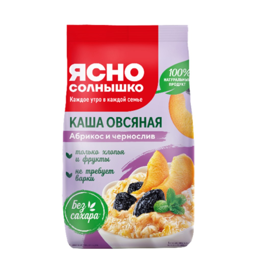 Каша овсяная с абрикосом и черносливом Ясно солнышко 300гр 103₽