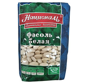 Фасоль белая Националь калиброванная 450г муп