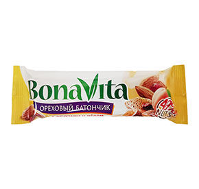 Батончик ореховый фрукты и мед Bona Vita 35гр