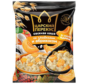 Каша Царский перекус овсяная НТВ абрикос со сливками м/у 35гр