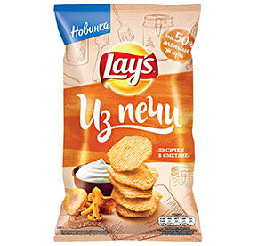 Чипсы Lay`s Из печи лисички в сметане 120гр