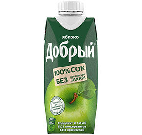 Сок Добрый Яблочный 0,33л