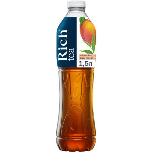 Холодный чай Rich черный персик 1,5 л