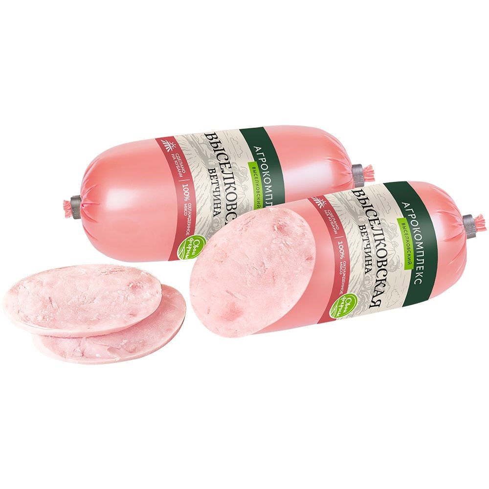 Ветчина Выселковскаяпродмясной из свинины варенкатБ целым издел 05 кг шт ООО ММК 230₽