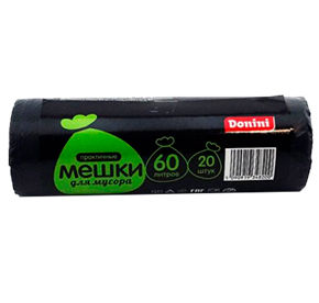 Мешки для мусора DONINI 60л 60х69см 11мкм м/уп 20шт