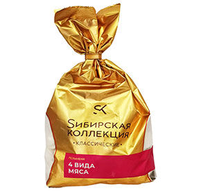 Пельмени 4 вида мяса замороженные Сибирская коллекция 700гр