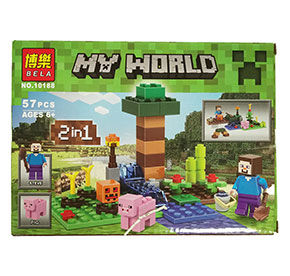 Конструктор Майнкрафт 2 в 1 57 деталей