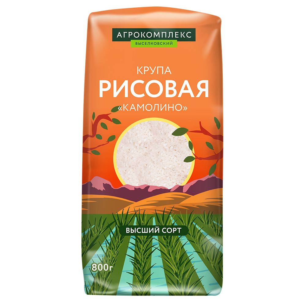 Крупа рисовая Камолино высший сорт 800гр 120₽