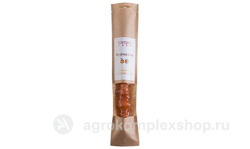 Чурчхела абрикосовая с грецким орехом Полезнотека 90гр 145₽