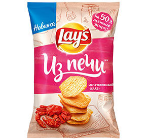 Чипсы Lay`s Из печи Королевский Краб 85гр
