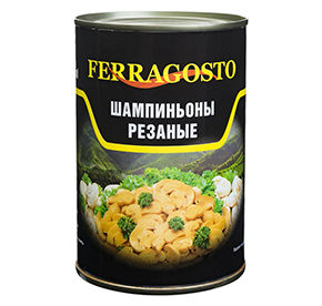 Шампиньоны Ferragosto резаные ж/б 425мл