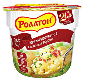 Пюре картофельное сухое с мясным вкусом Роллтон 40г