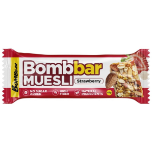 Батончик 45г BOMBBAR мюсли неглазирован.мультизлак."Клубника" м/уп