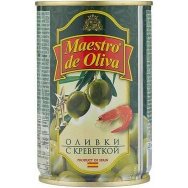 Оливки с креветками Maestro de oliva 300гр