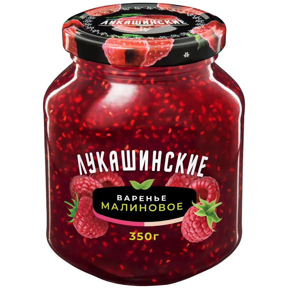 Варенье Лукашинские 350г малиновое стб 390₽