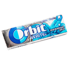Орбит Белоснежный Освежающая мята драже жевательная резинка 13,6г