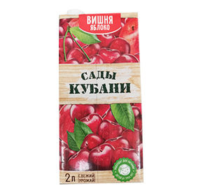 Нектар Сады Кубани яблочно-вишневый с крышечкой тетра-пак 2л