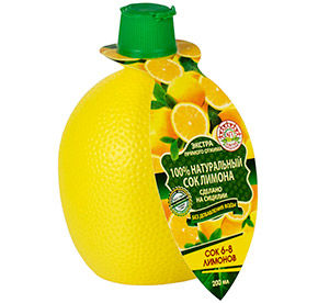 Натуральный сок лимона прямого отжима Азбука продуктов 200мл