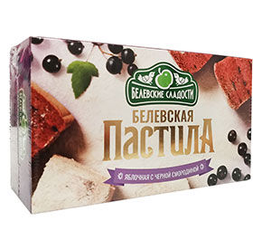 Изделие кондитерское Пастила яблочная с черной смородиной 100гр