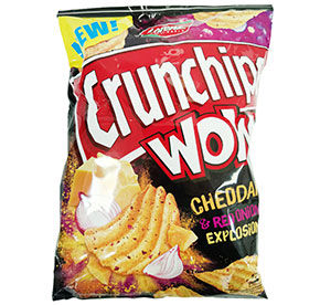 Чипсы Crunchips WOW со вкусом сыра Чеддер и красного лука м/у 110гр