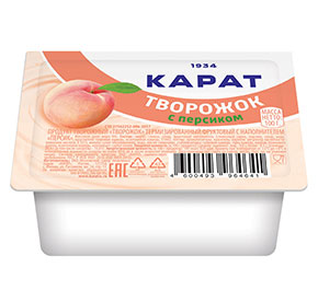 Продукт творожный Творожок с наполнителем Персик 9% 100гр