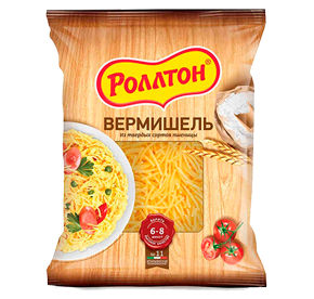 Макароны Роллтон традиционные вермишель м/уп 400гр
