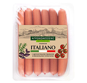 Сосиски с травами и вялеными томатами Italiano 360 гр Агрокомплекс