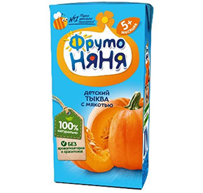 Нектар ФрутоНяня Тыквенный с мякотью 0,2л