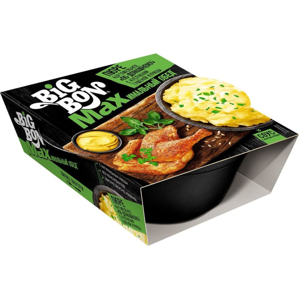 Пюре 110 г BigBon картофельное по-домашнему с курицей плоток 177₽