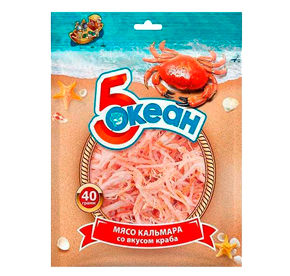 Кальмар соленый вкус краба Пятый Океан 40гр